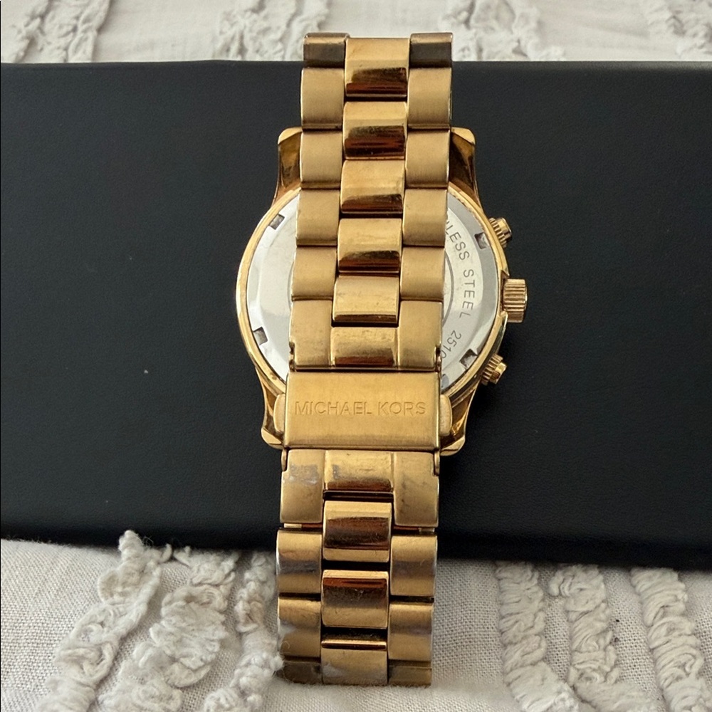 Michael Kors Gold-tone Stainless Steel Chronograph Watch - Picture 2 of 2